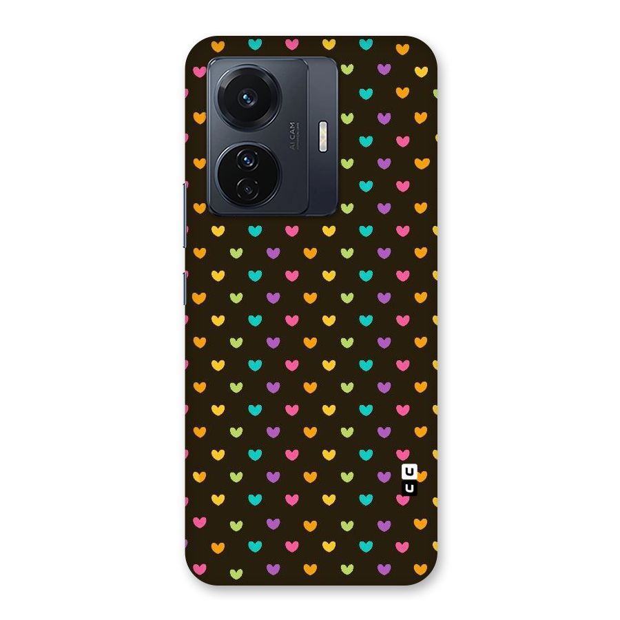 Rainbow Hearts Back Case for Vivo T1 Pro