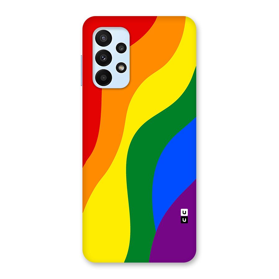 Rainbow Slant Curves Back Case for Galaxy A23