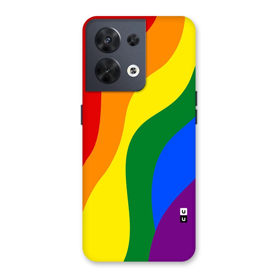 Rainbow Slant Curves Back Case for Oppo Reno8 5G
