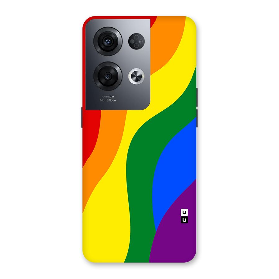 Rainbow Slant Curves Back Case for Oppo Reno8 Pro 5G