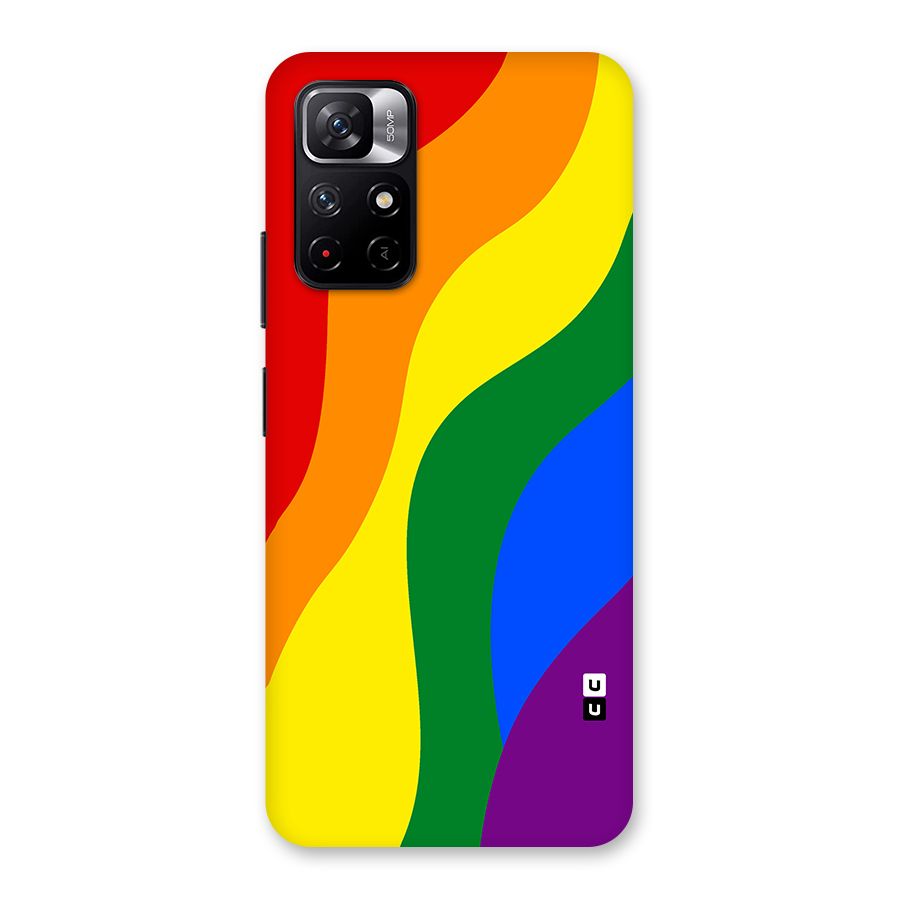 Rainbow Slant Curves Back Case for Redmi Note 11T 5G