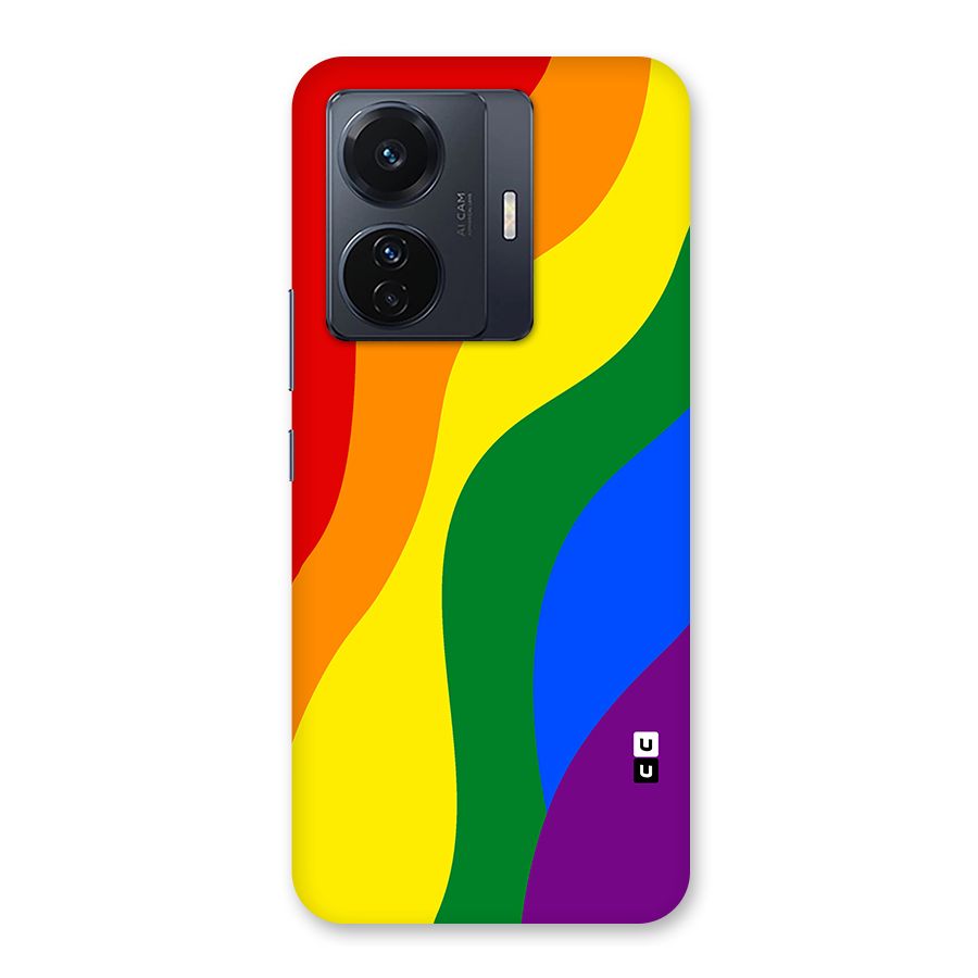 Rainbow Slant Curves Back Case for Vivo T1 Pro