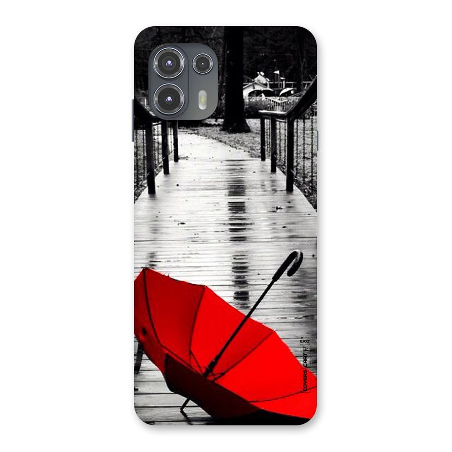 Rainy Red Umbrella Back Case for Motorola Edge 20 Fusion