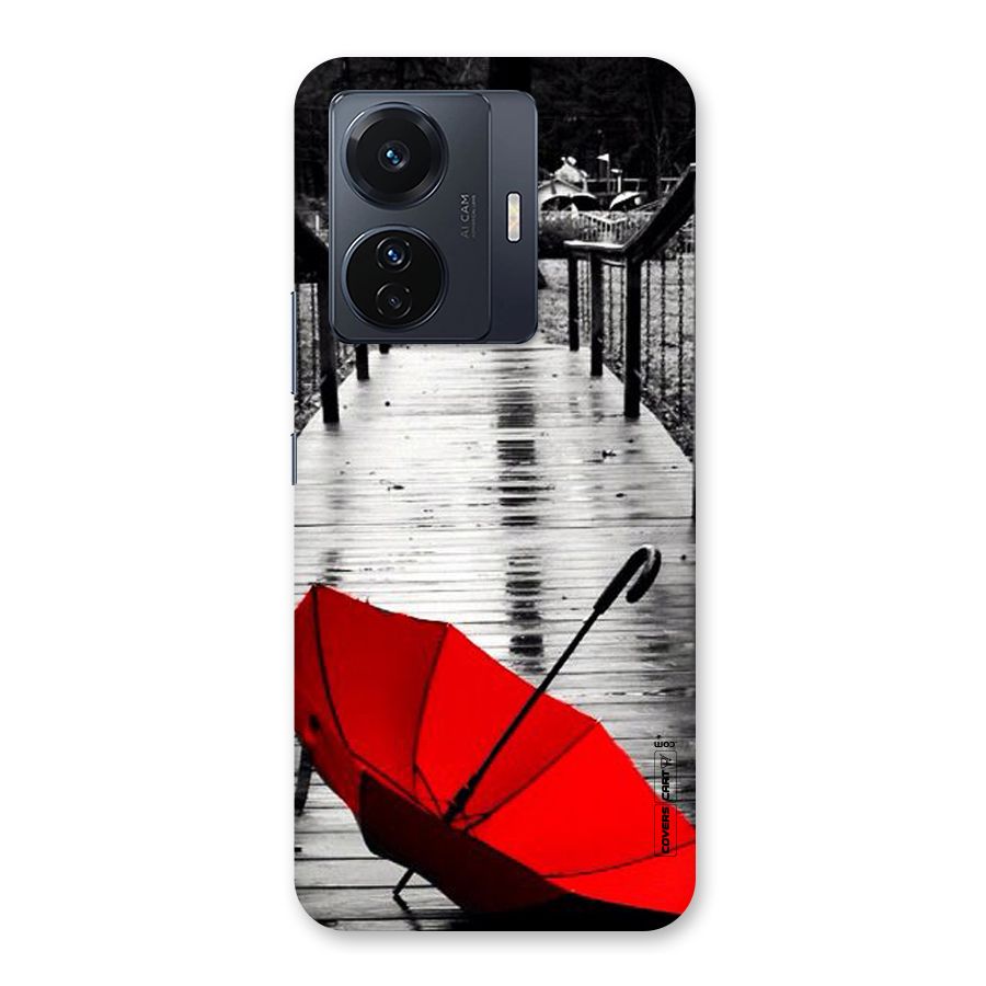 Rainy Red Umbrella Back Case for Vivo T1 Pro