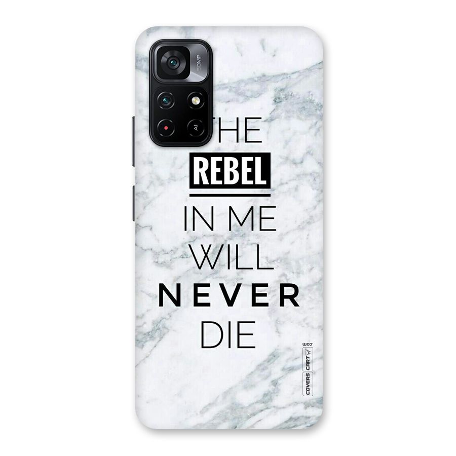 Rebel Will Not Die Back Case for Poco M4 Pro 5G