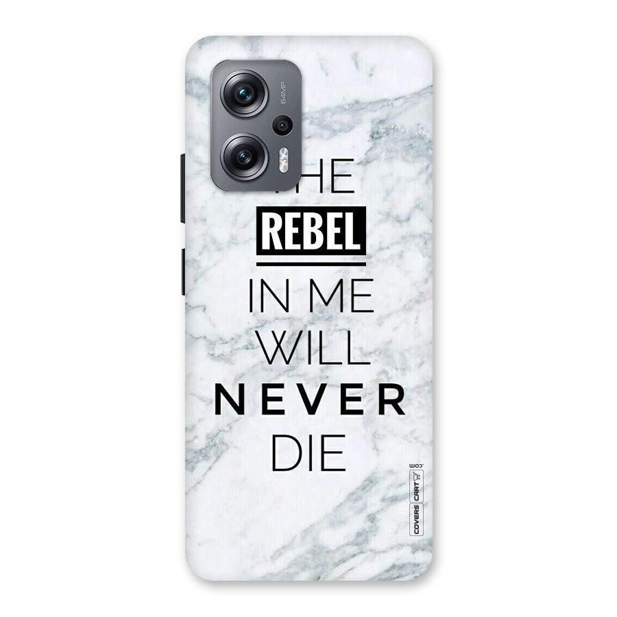 Rebel Will Not Die Back Case for Redmi K50i