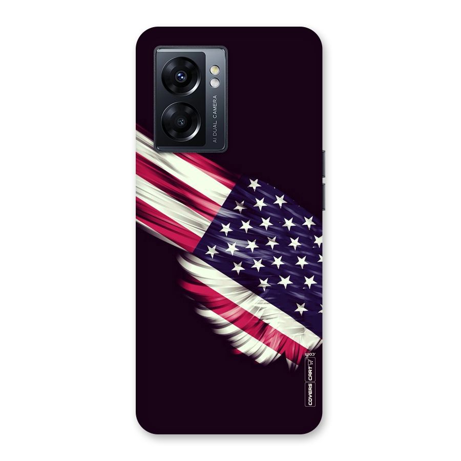 Red And White Stripes Stars Back Case for Oppo K10 5G