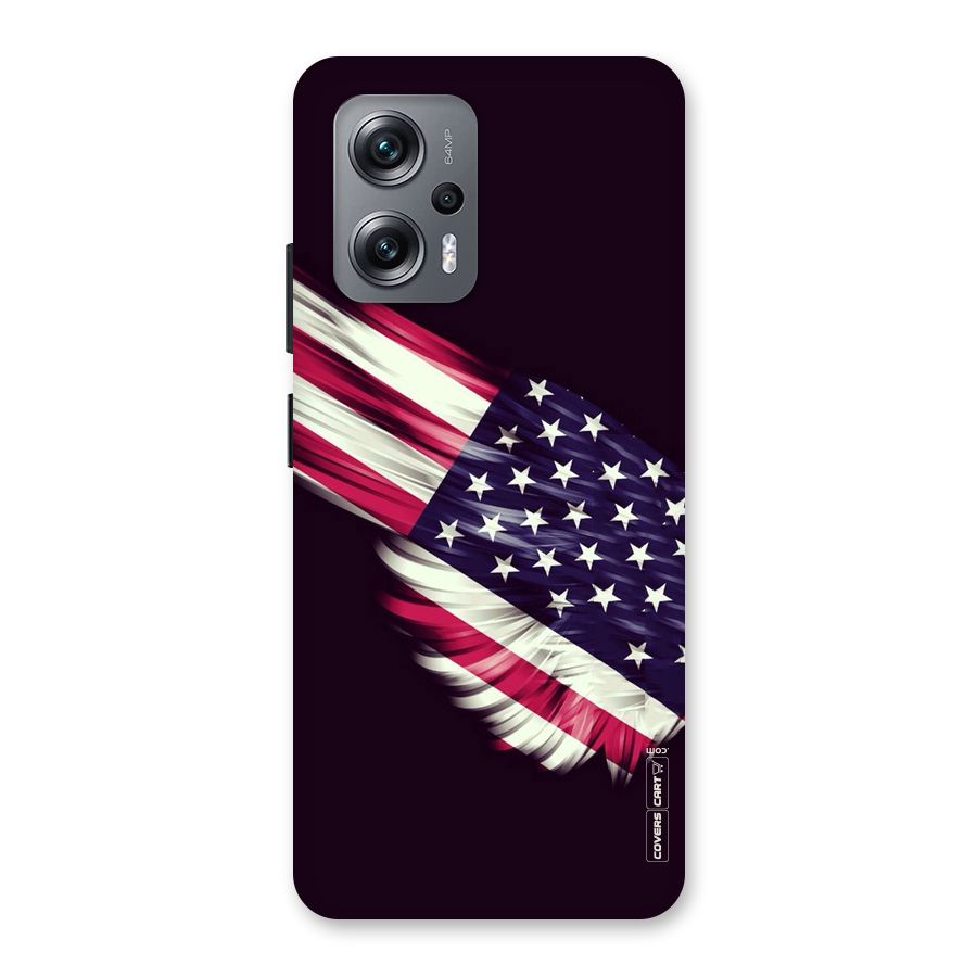 Red And White Stripes Stars Back Case for Redmi K50i