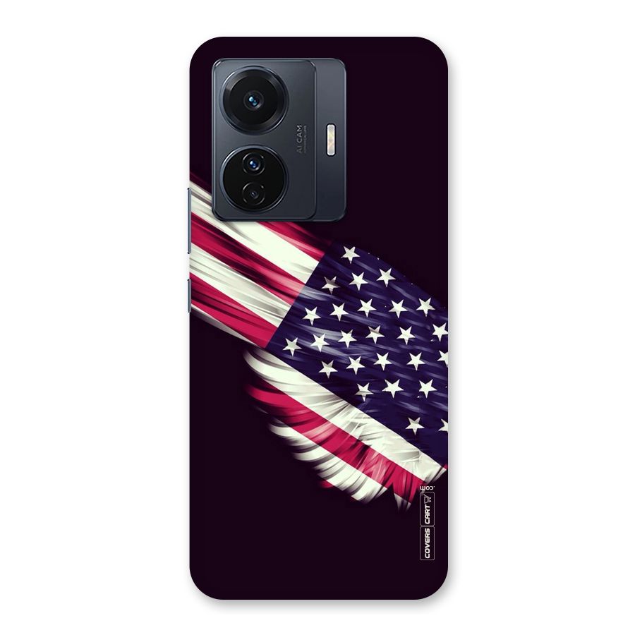 Red And White Stripes Stars Back Case for Vivo T1 Pro