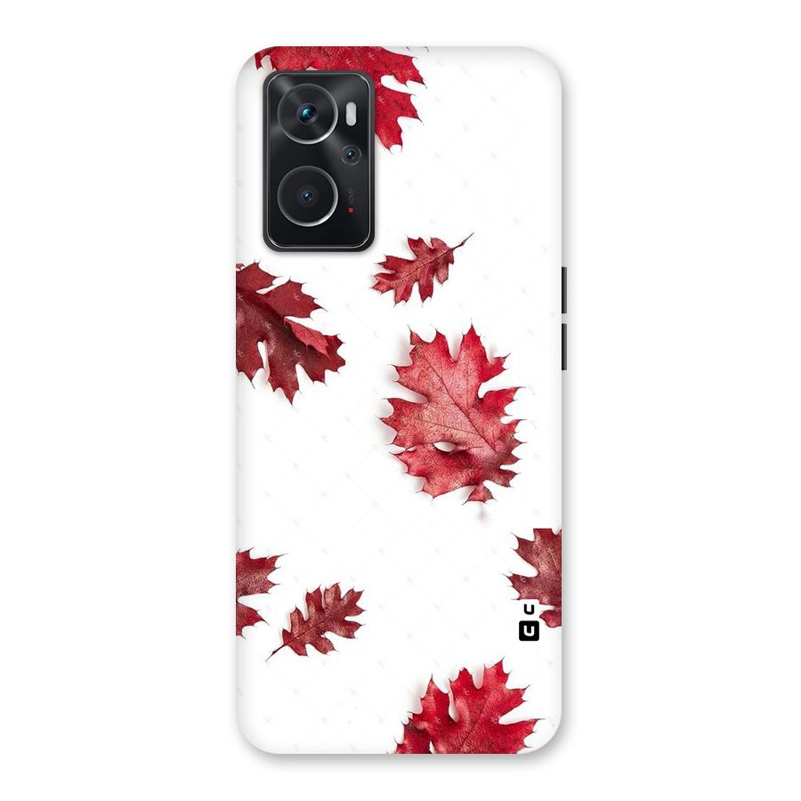 Red Appealing Autumn Leaves Back Case for Oppo K10 4G