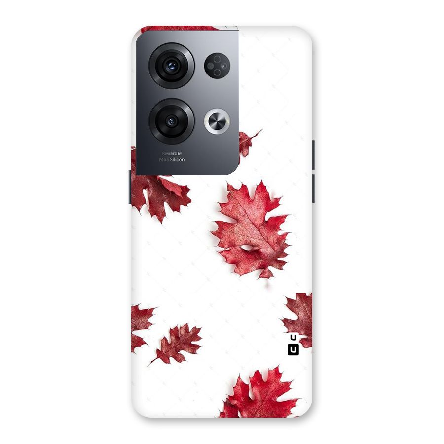 Red Appealing Autumn Leaves Back Case for Oppo Reno8 Pro 5G