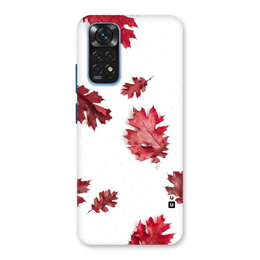Red Appealing Autumn Leaves Back Case for Redmi Note 11S