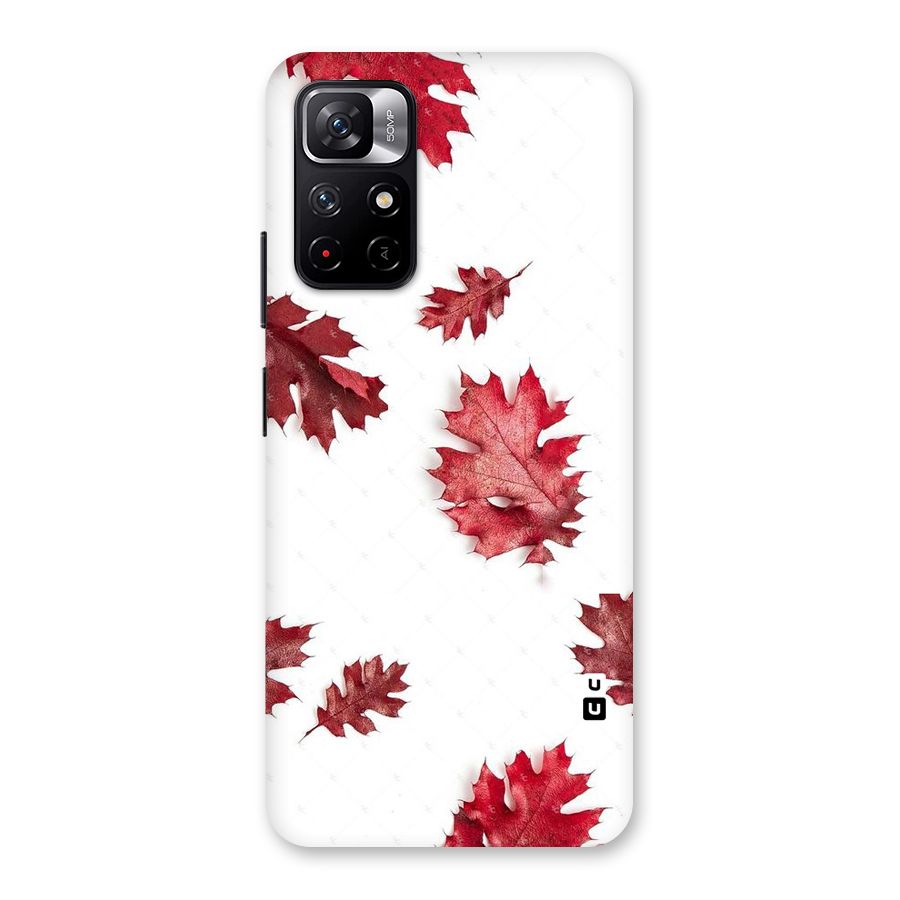 Red Appealing Autumn Leaves Back Case for Redmi Note 11T 5G