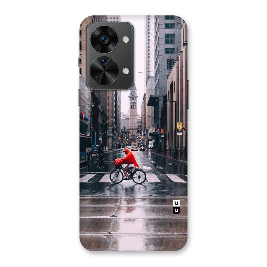 Red Bicycle Street Back Case for OnePlus Nord 2T