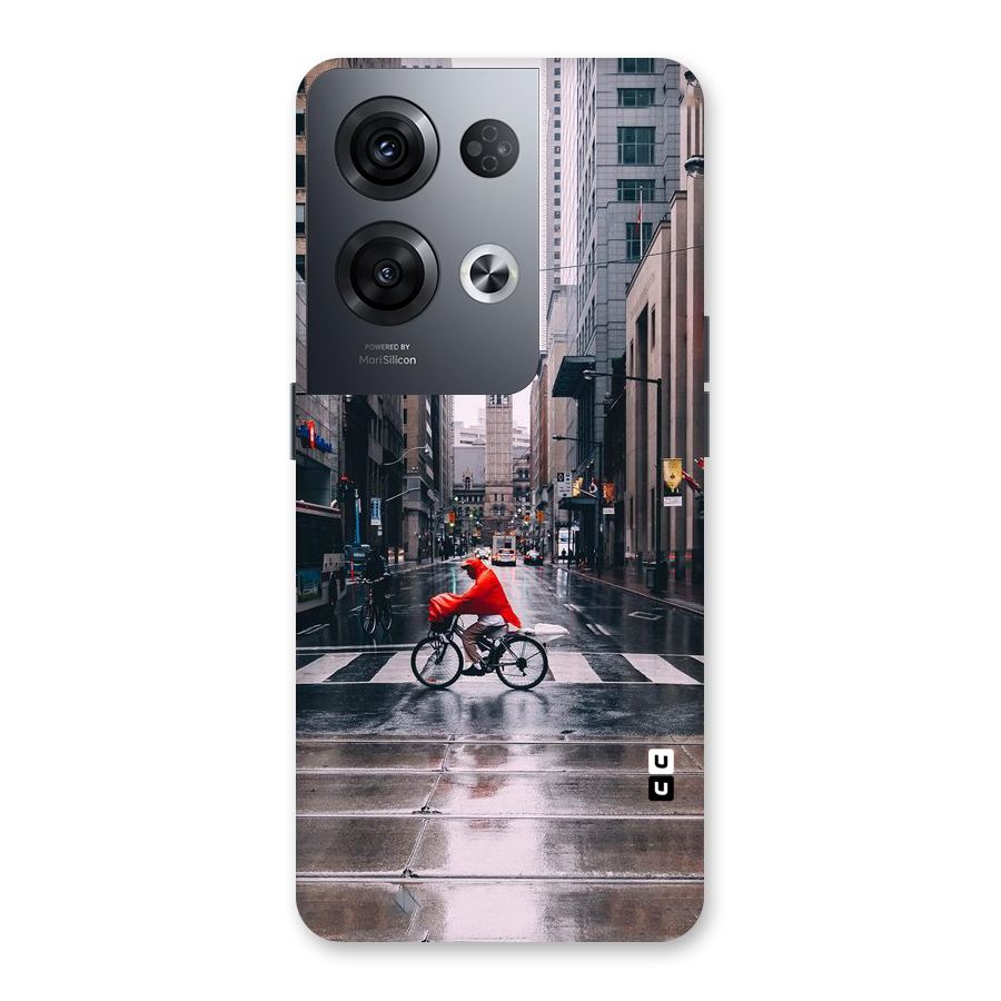 Red Bicycle Street Back Case for Oppo Reno8 Pro 5G