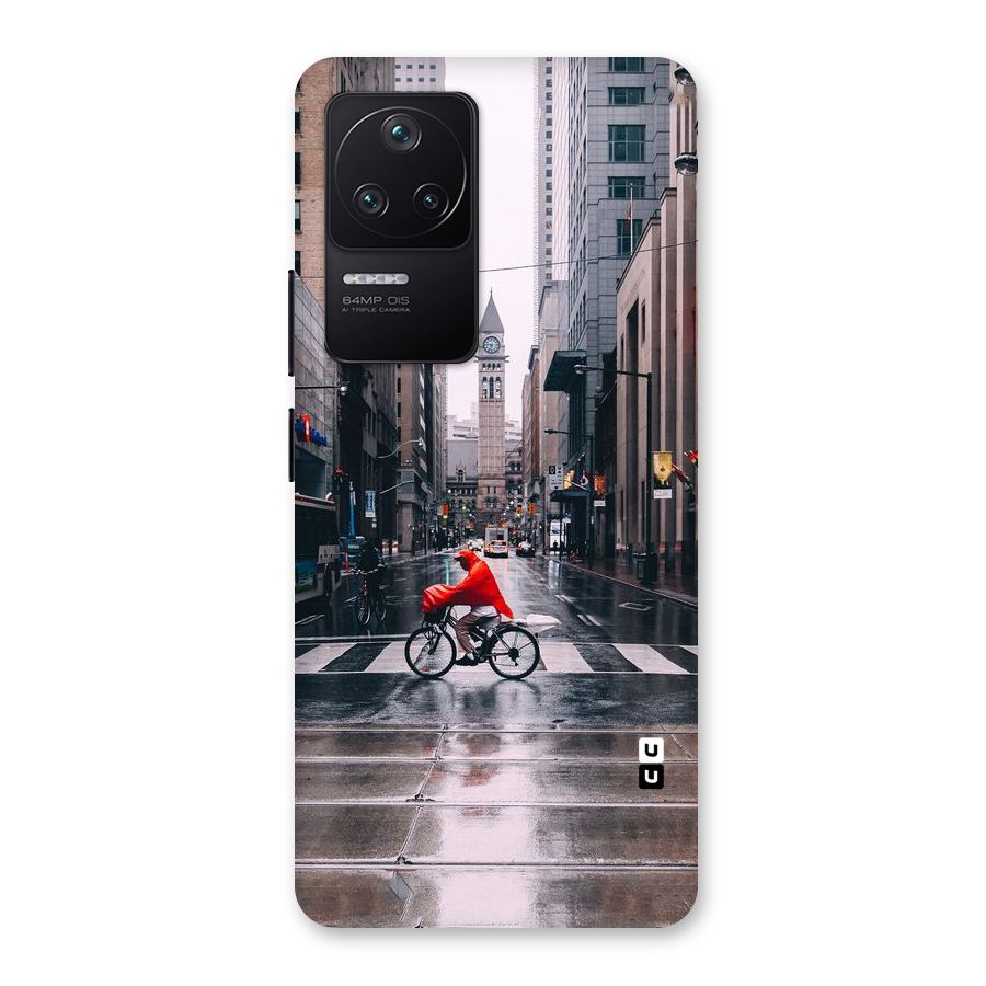 Red Bicycle Street Back Case for Poco F4 5G
