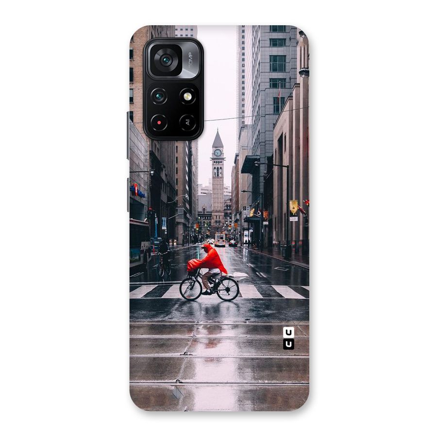 Red Bicycle Street Back Case for Poco M4 Pro 5G