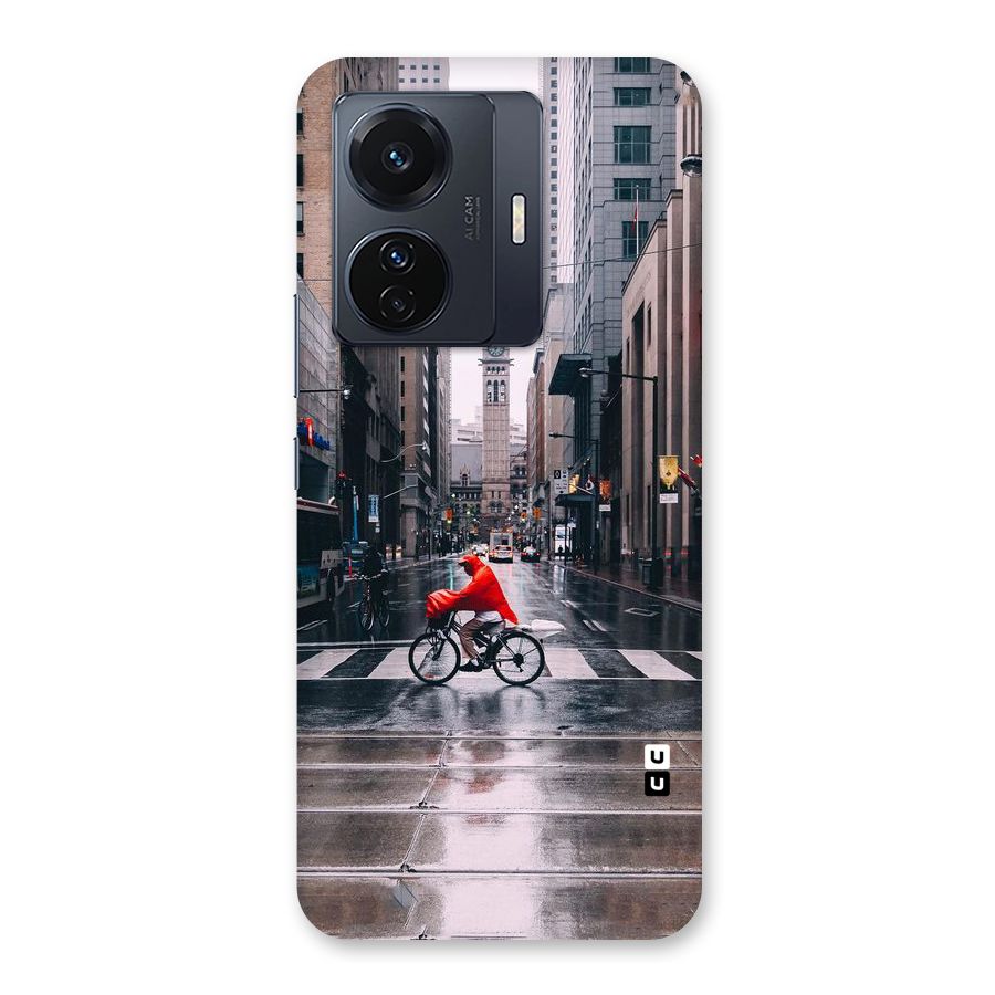 Red Bicycle Street Back Case for Vivo T1 Pro