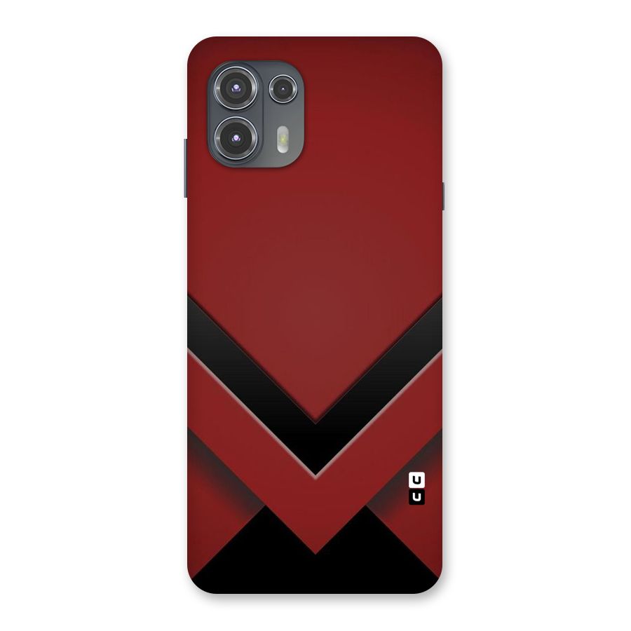 Red Black Fold Back Case for Motorola Edge 20 Fusion