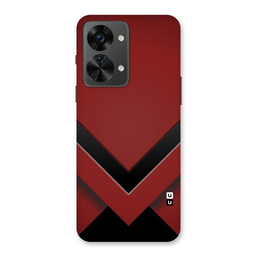 Red Black Fold Back Case for OnePlus Nord 2T