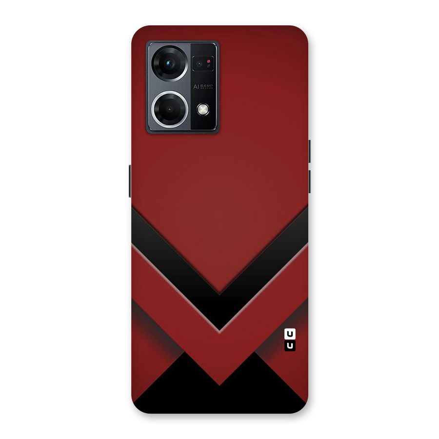 Red Black Fold Glass Back Case for Oppo F21 Pro 5G