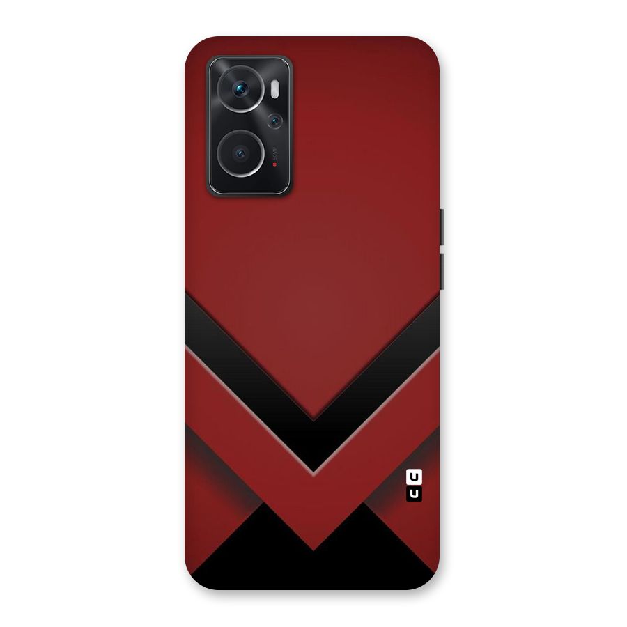Red Black Fold Back Case for Oppo K10 4G
