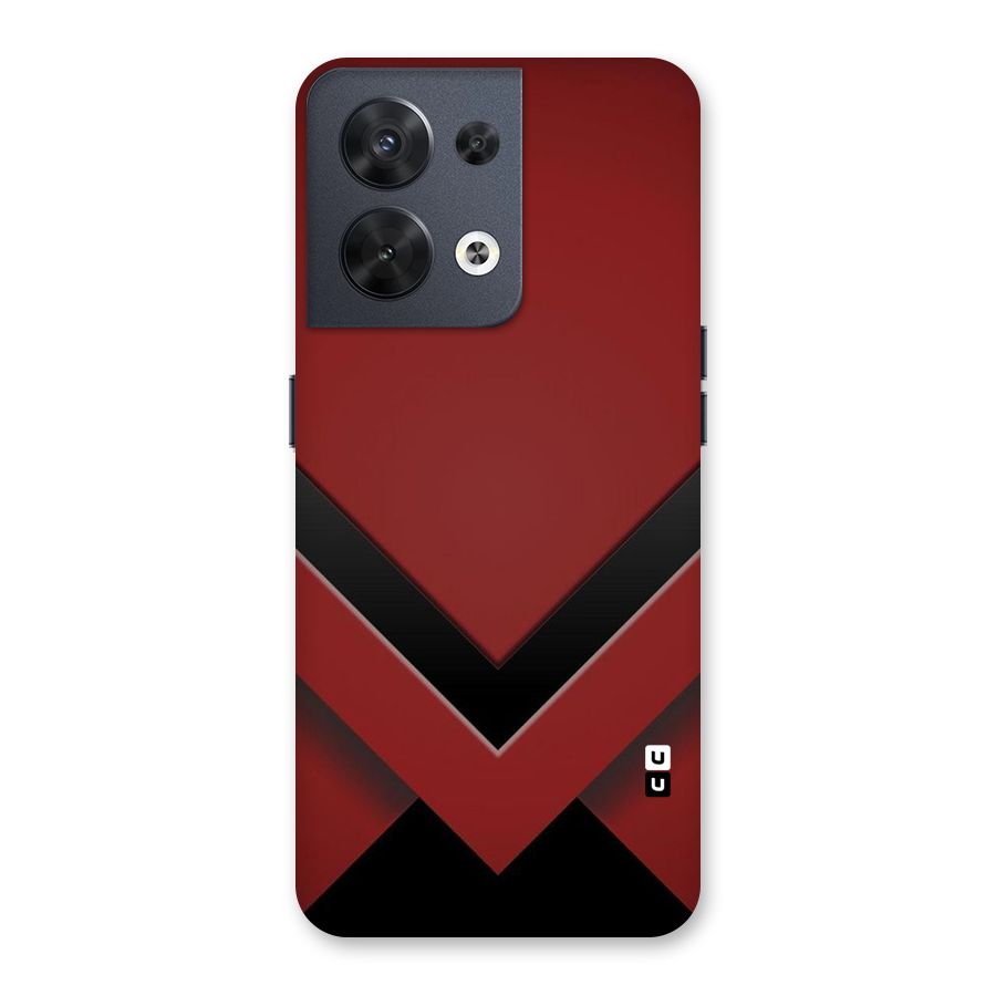 Red Black Fold Back Case for Oppo Reno8 5G