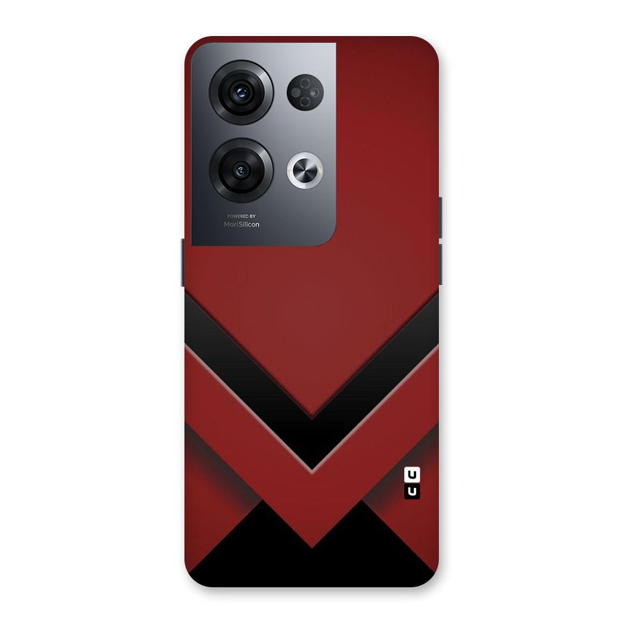 Red Black Fold Back Case for Oppo Reno8 Pro 5G