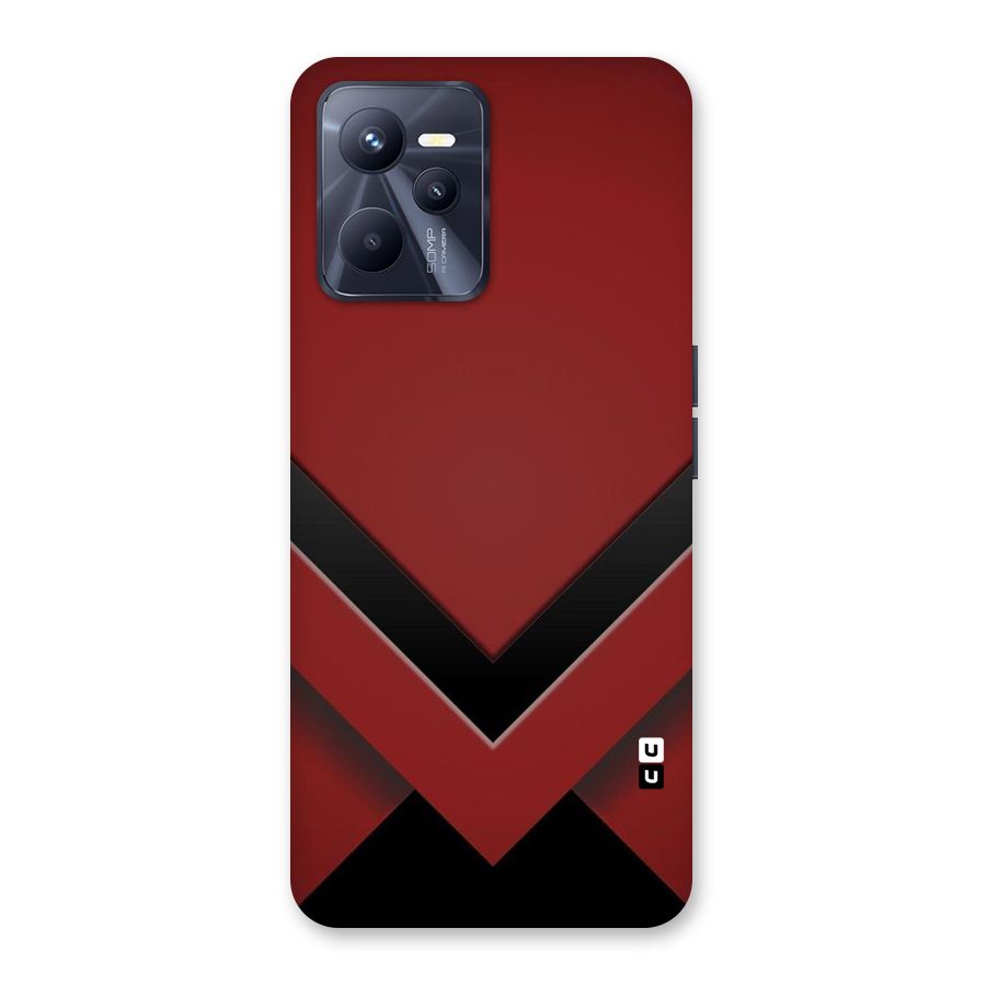Red Black Fold Back Case for Realme C35