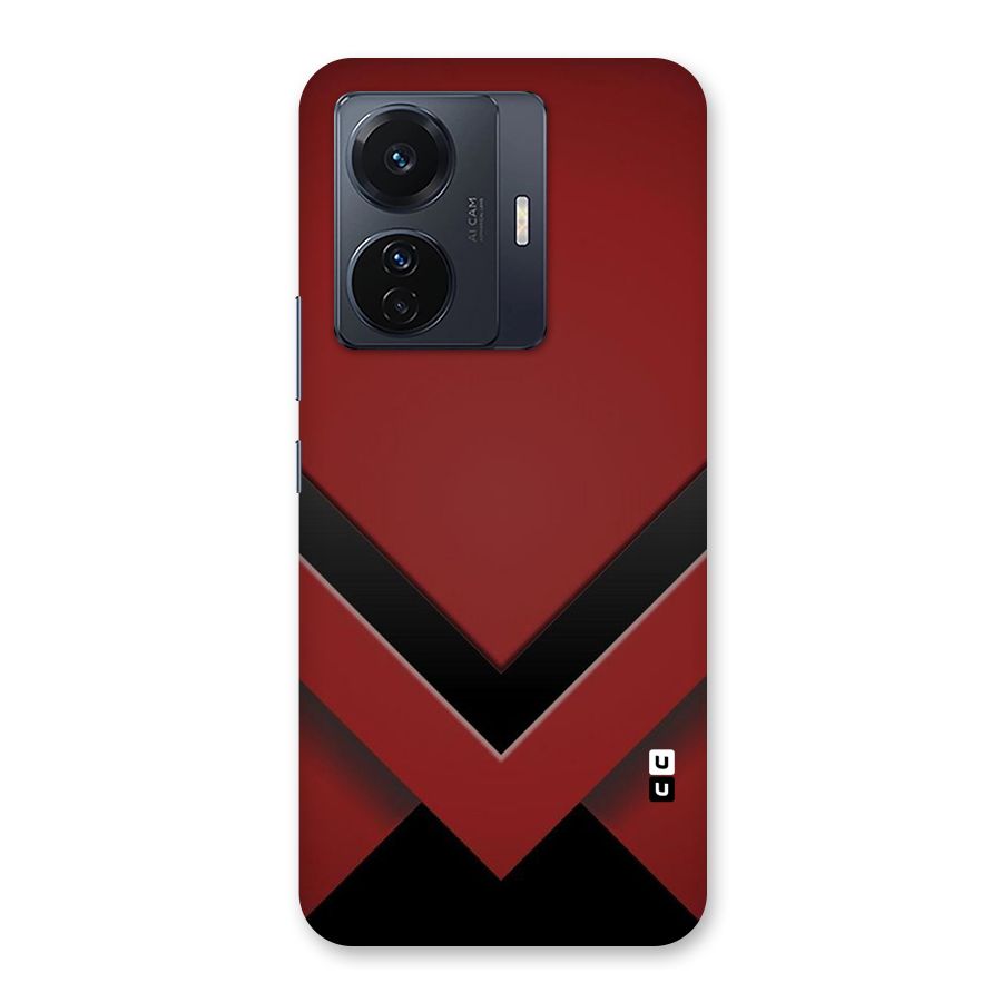 Red Black Fold Back Case for Vivo T1 Pro