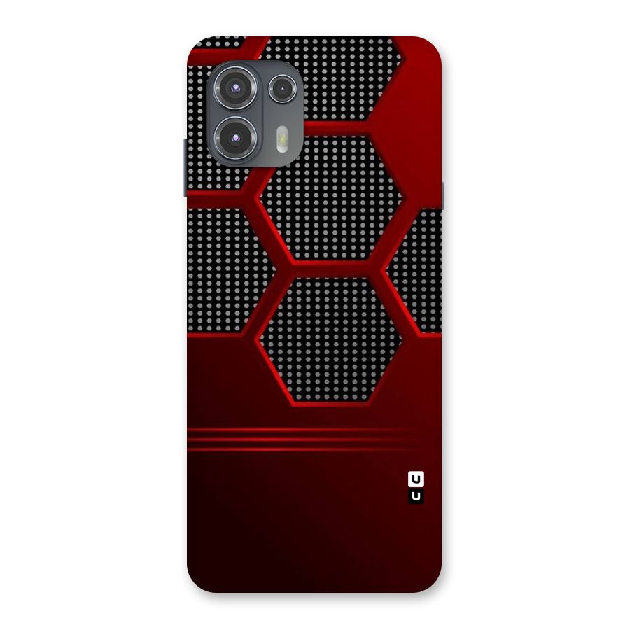 Red Black Hexagons Back Case for Motorola Edge 20 Fusion