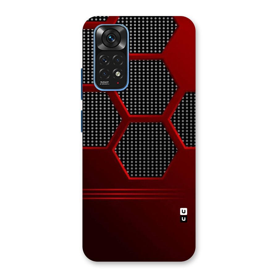 Red Black Hexagons Back Case for Redmi Note 11S