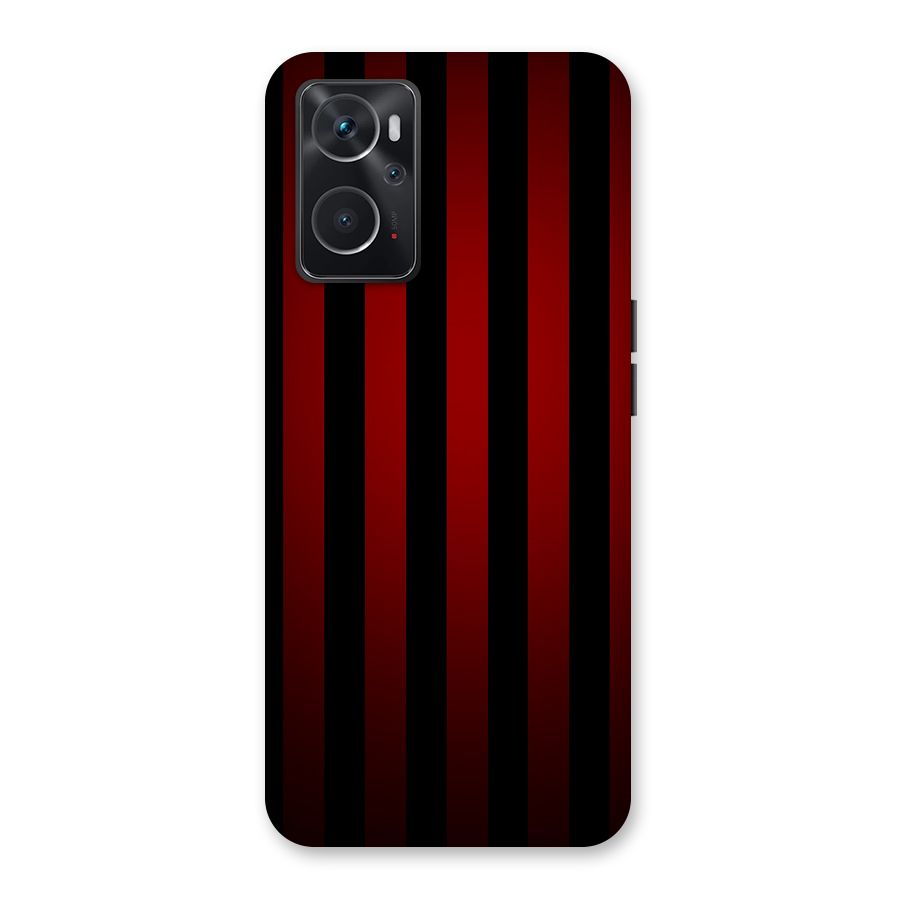 Red Black Stripes Back Case for Oppo K10 4G