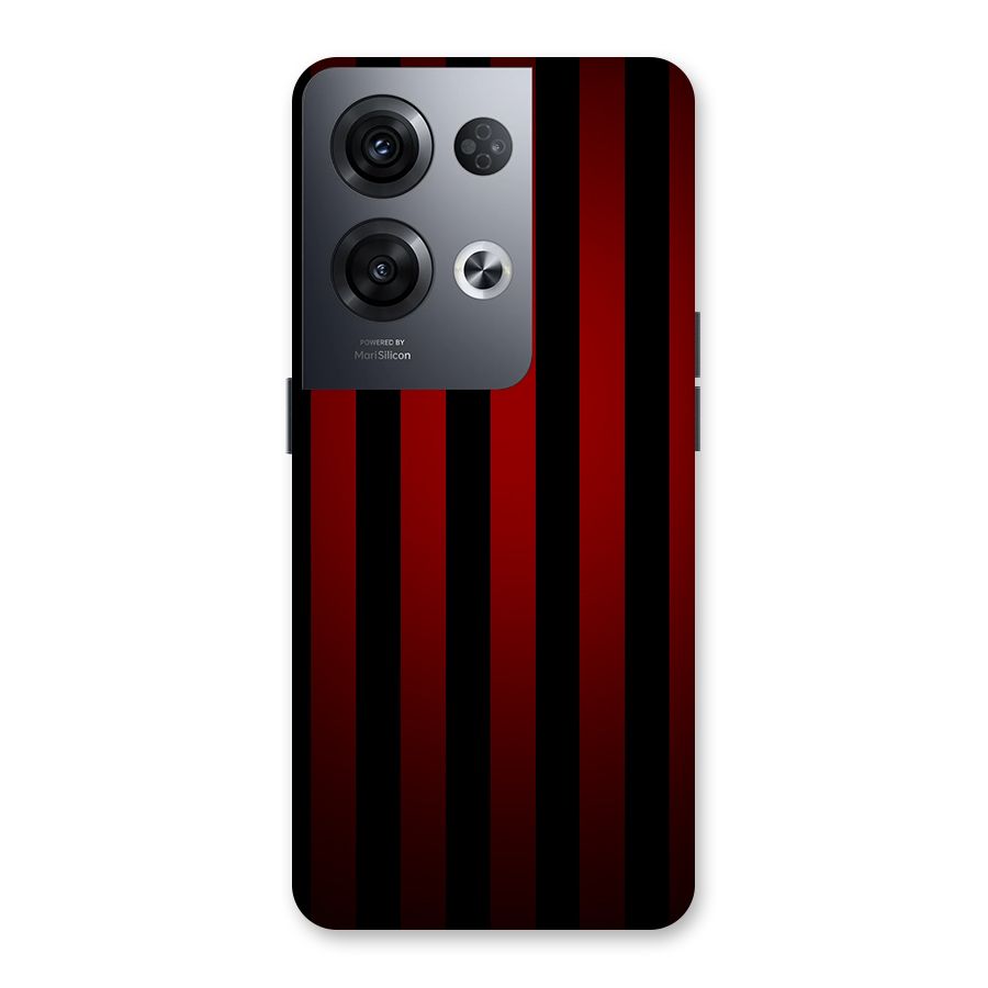 Red Black Stripes Back Case for Oppo Reno8 Pro 5G