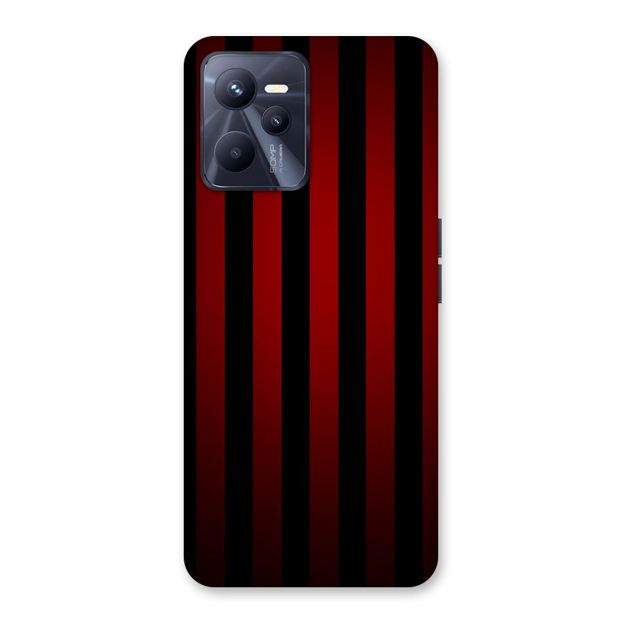 Red Black Stripes Back Case for Realme C35