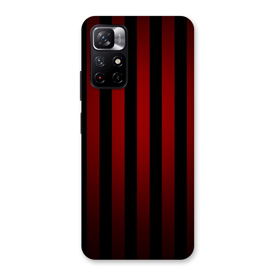 Red Black Stripes Back Case for Redmi Note 11T 5G