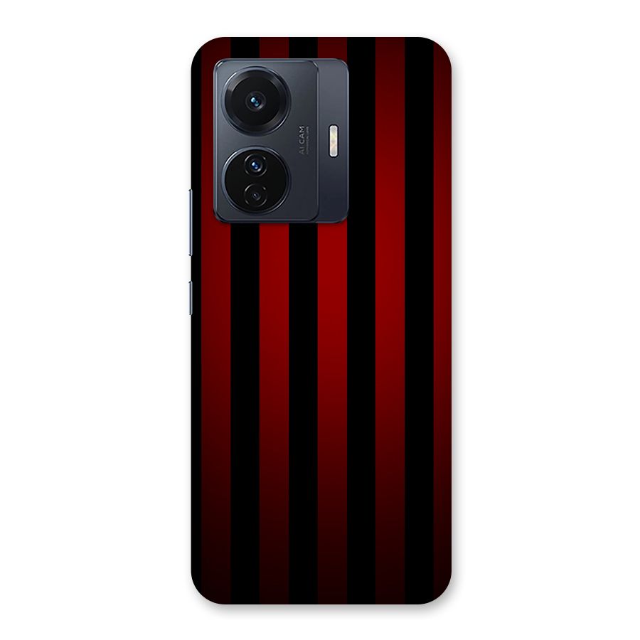 Red Black Stripes Back Case for Vivo T1 Pro