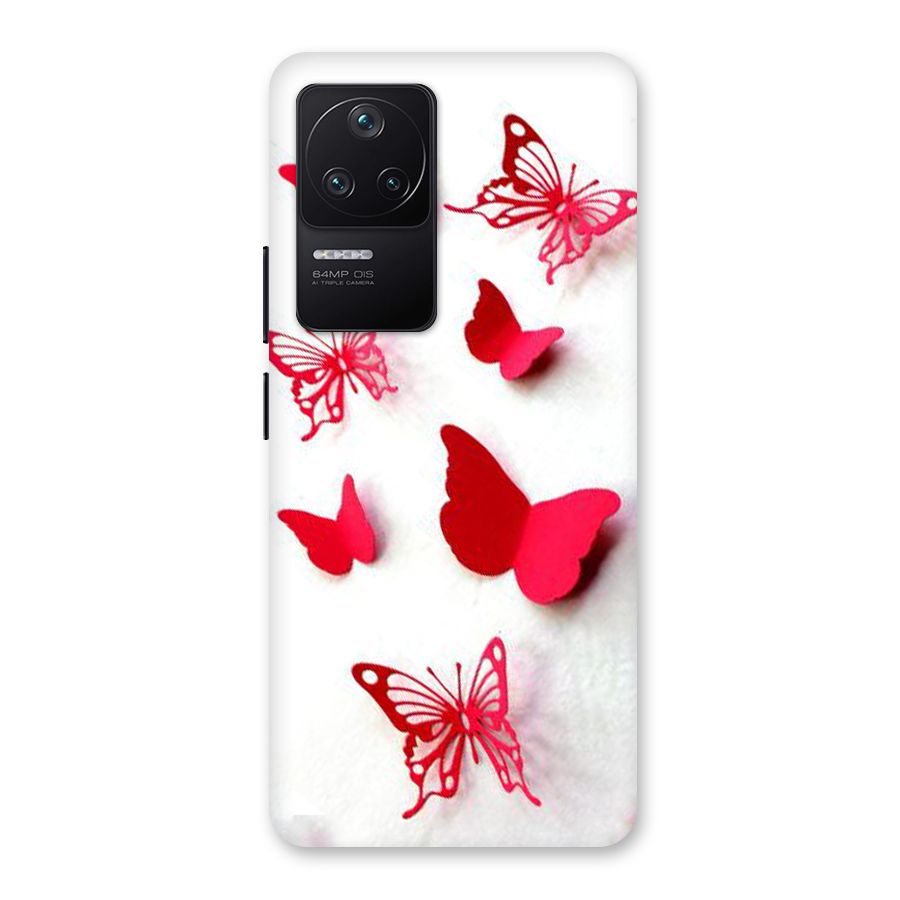Red Butterflies Back Case for Poco F4 5G