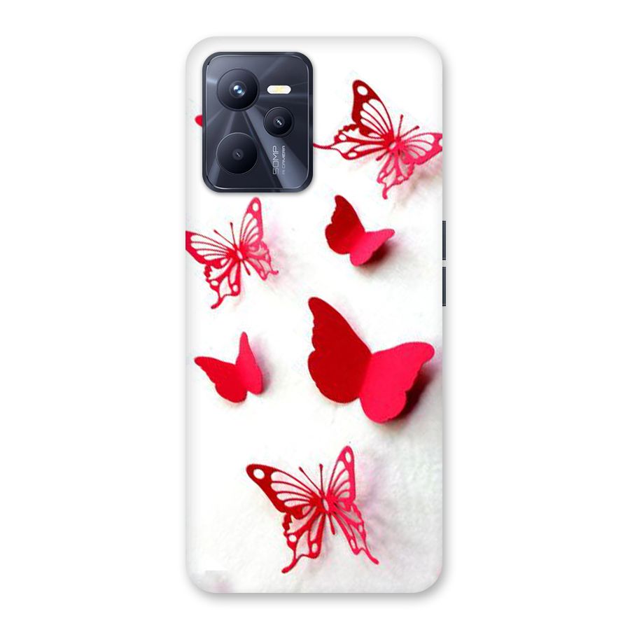 Red Butterflies Back Case for Realme C35