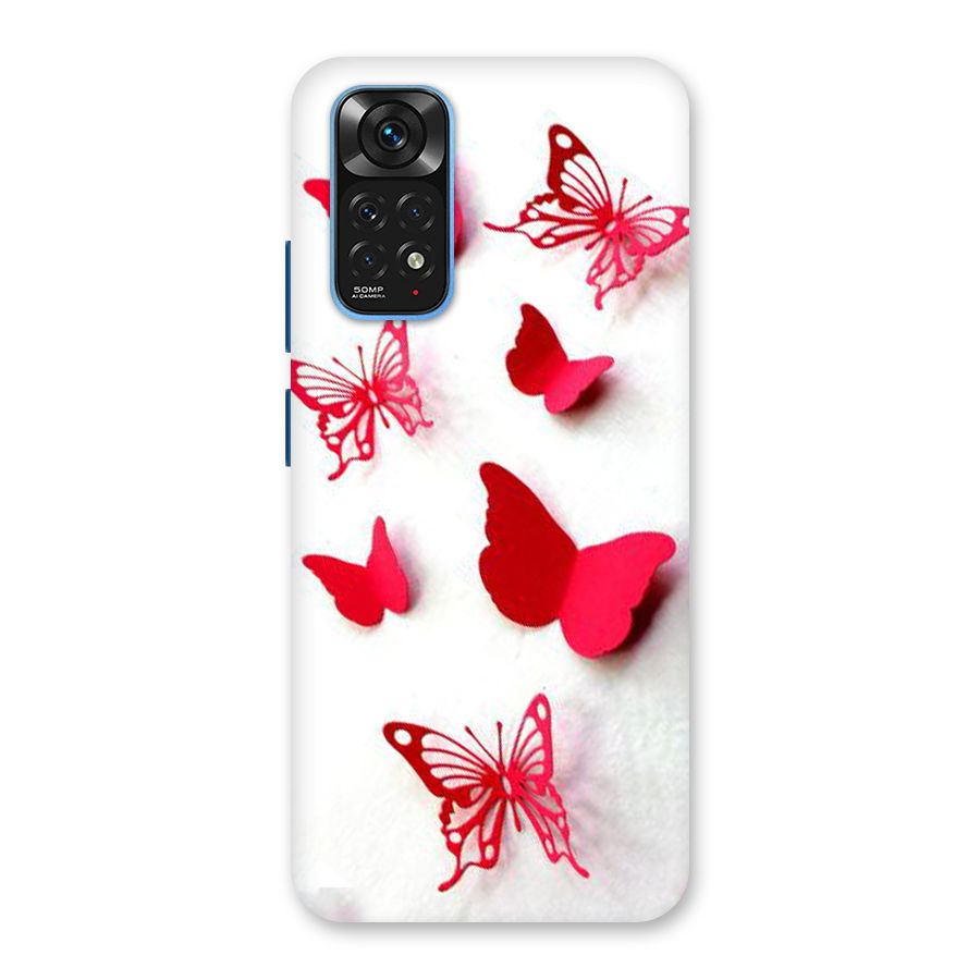 Red Butterflies Back Case for Redmi Note 11S