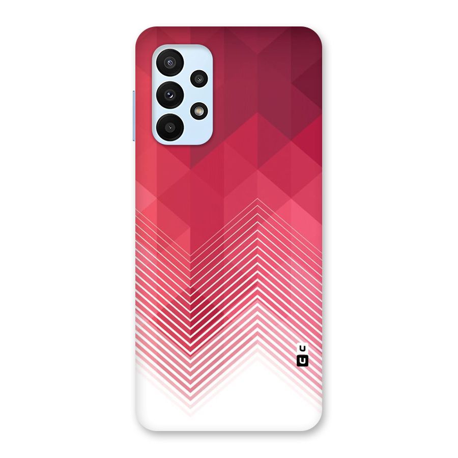 Red Chevron Abstract Back Case for Galaxy A23