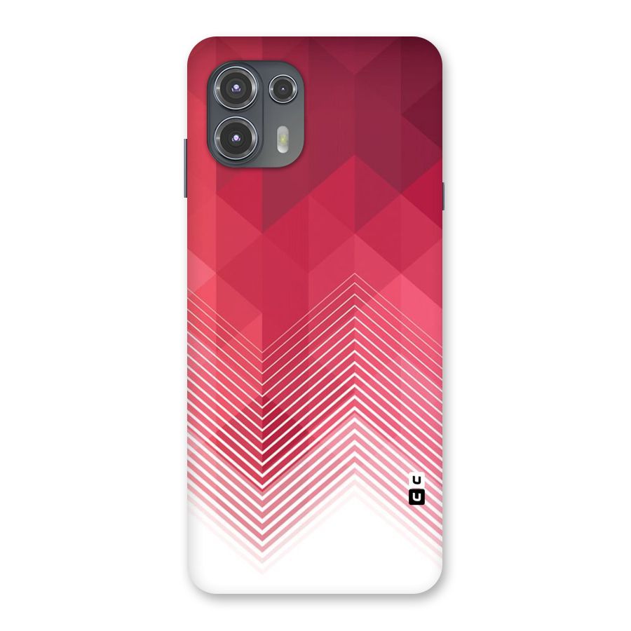 Red Chevron Abstract Back Case for Motorola Edge 20 Fusion