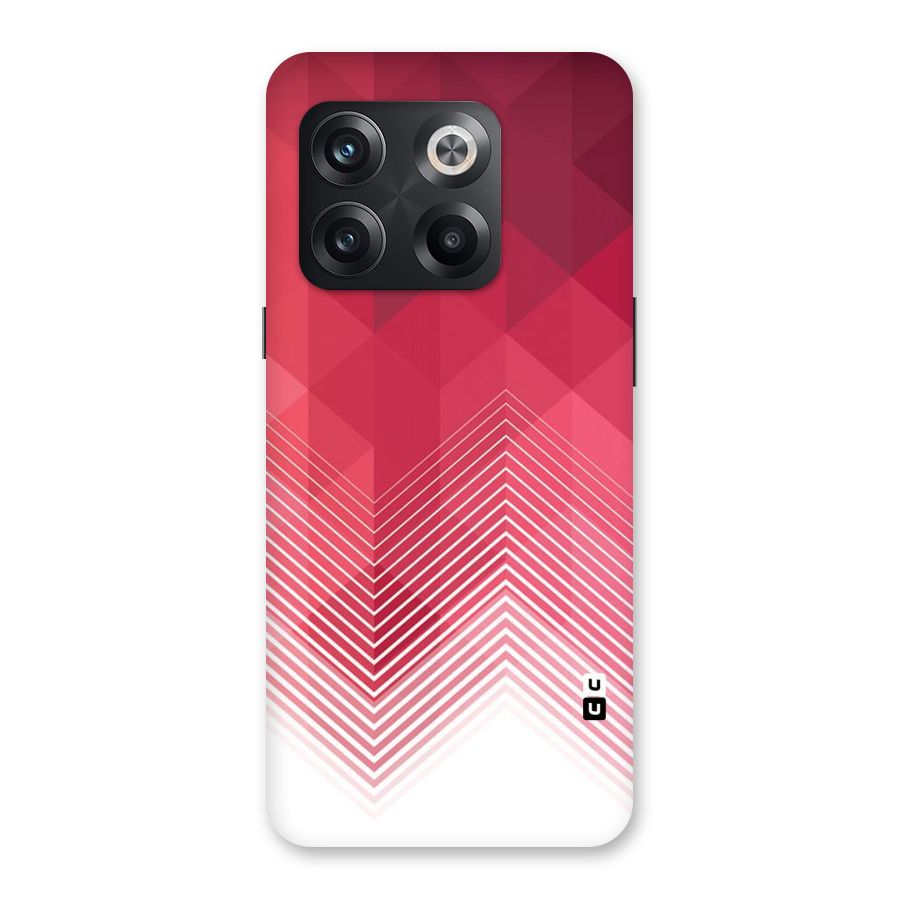 Red Chevron Abstract Back Case for OnePlus 10T