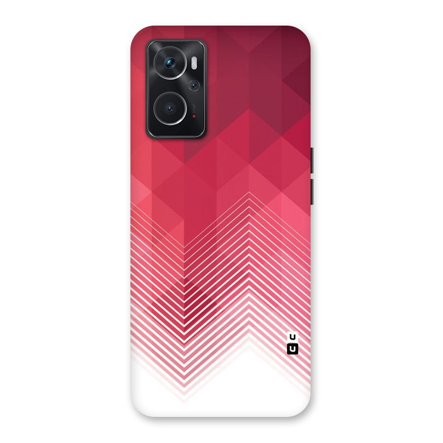 Red Chevron Abstract Back Case for Oppo K10 4G