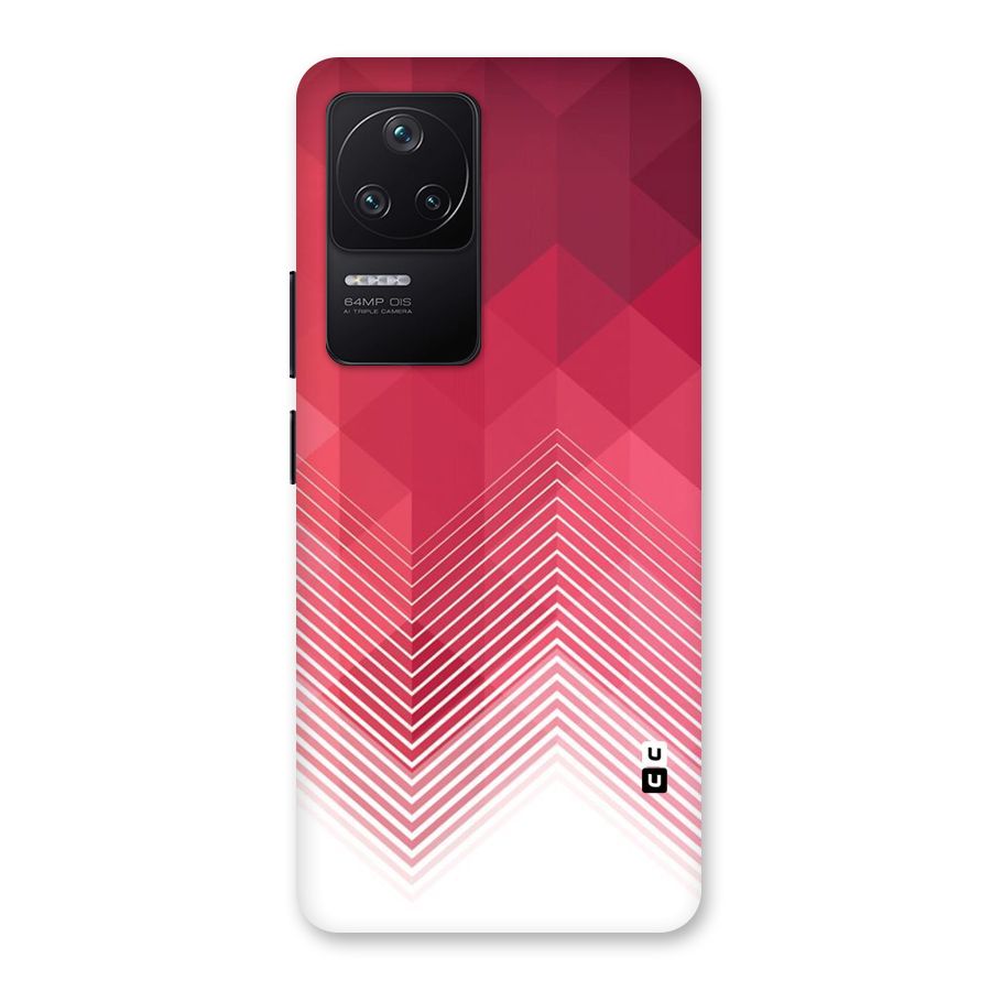 Red Chevron Abstract Back Case for Poco F4 5G