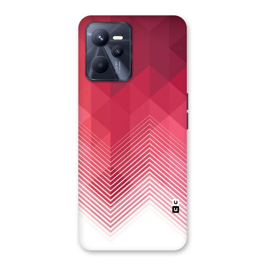 Red Chevron Abstract Back Case for Realme C35