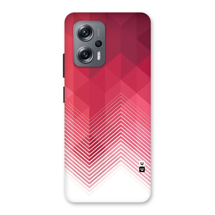 Red Chevron Abstract Back Case for Redmi K50i