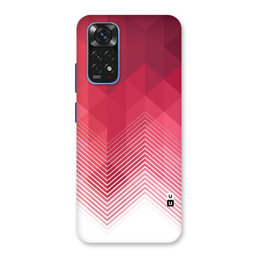 Red Chevron Abstract Back Case for Redmi Note 11S