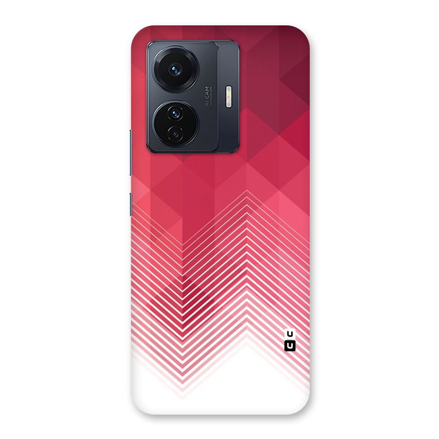 Red Chevron Abstract Back Case for Vivo T1 Pro