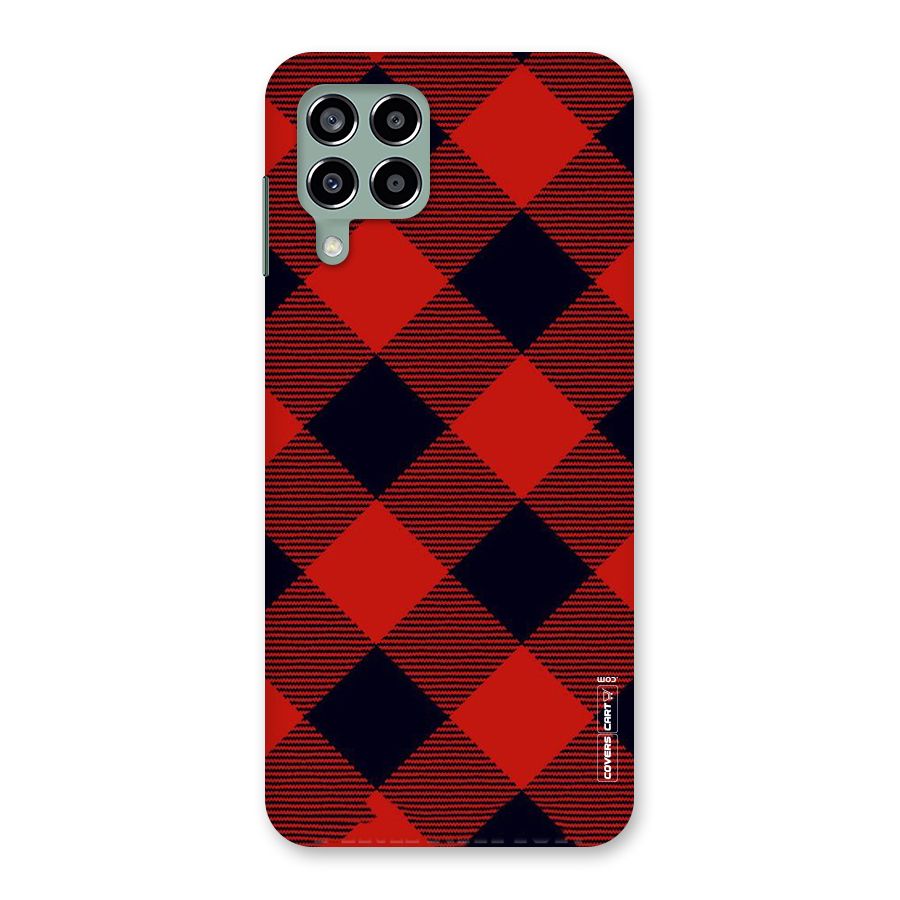Red Diagonal Check Back Case for Galaxy M33